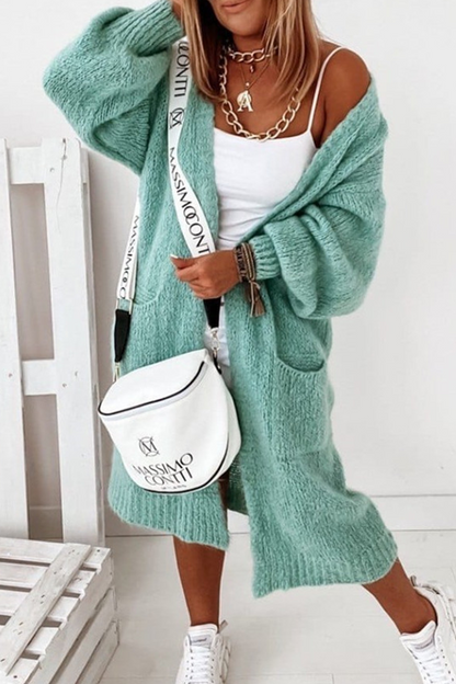 Suéter casual liso con bolsillos (4 colores)