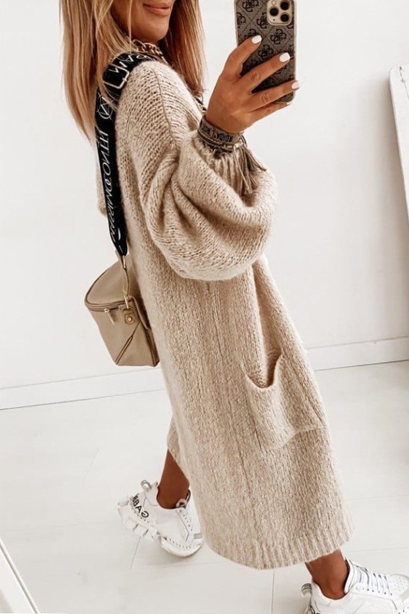 Suéter casual liso con bolsillos (4 colores)