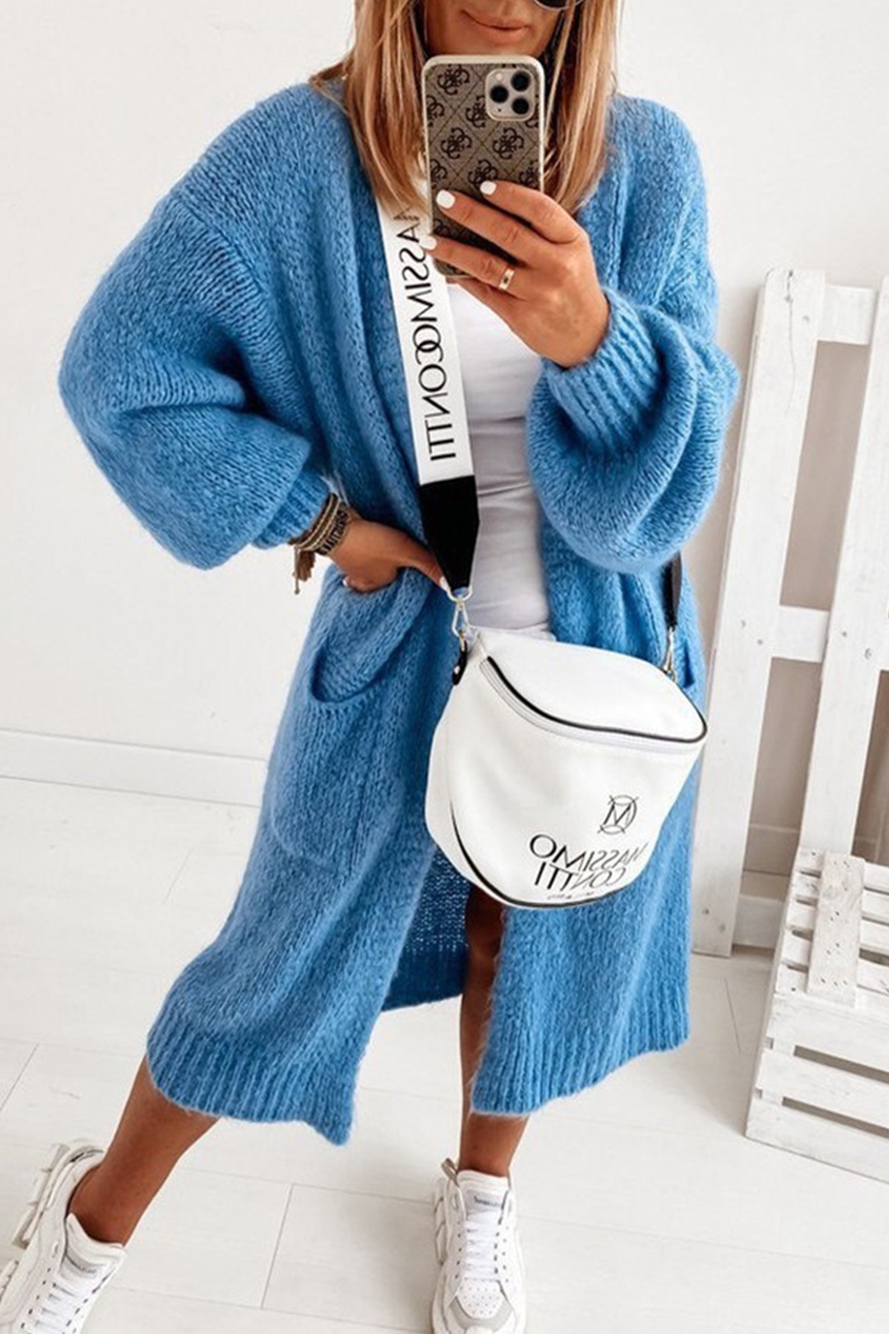 Suéter casual liso con bolsillos (4 colores)