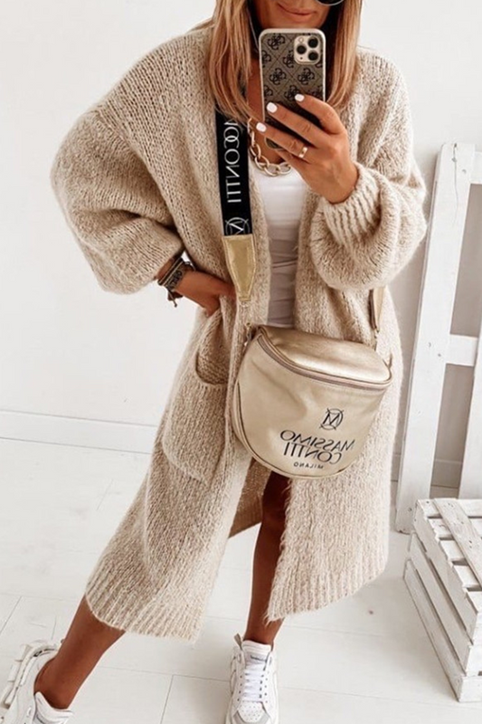 Suéter casual liso con bolsillos (4 colores)