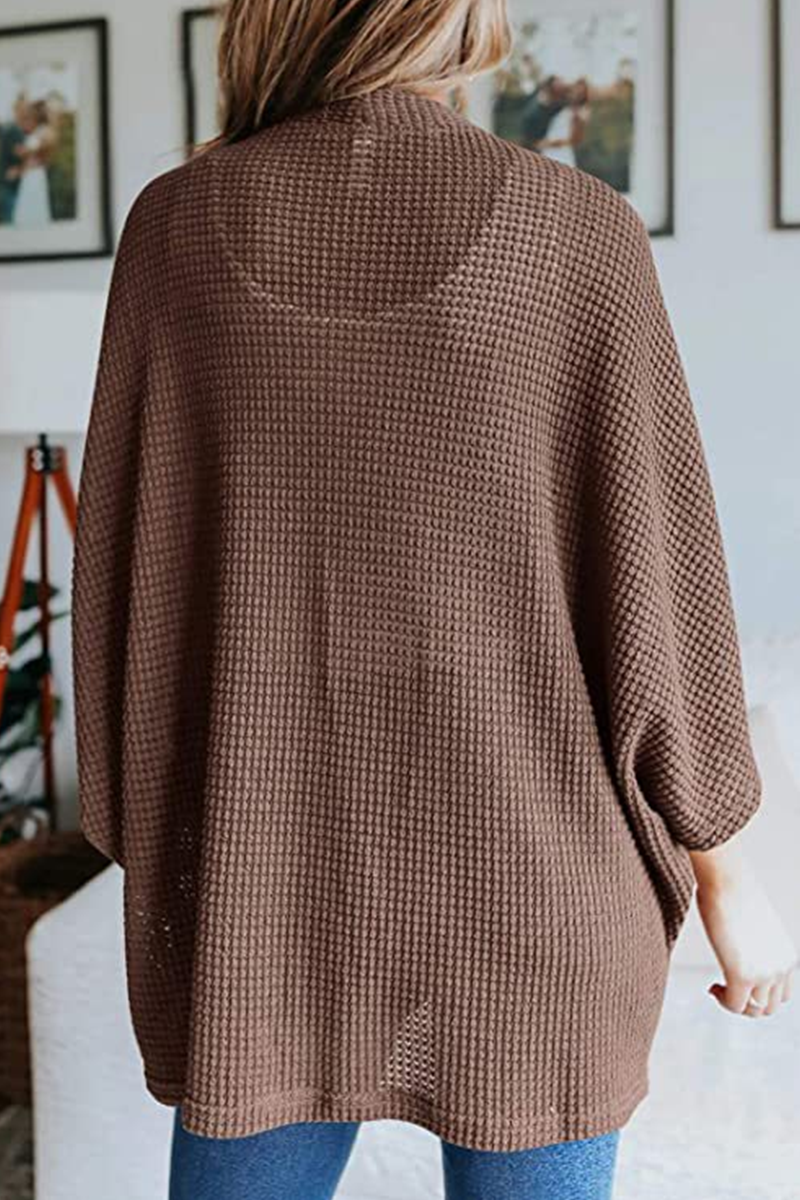 Suéter casual de calle con parches sólidos (10 colores)