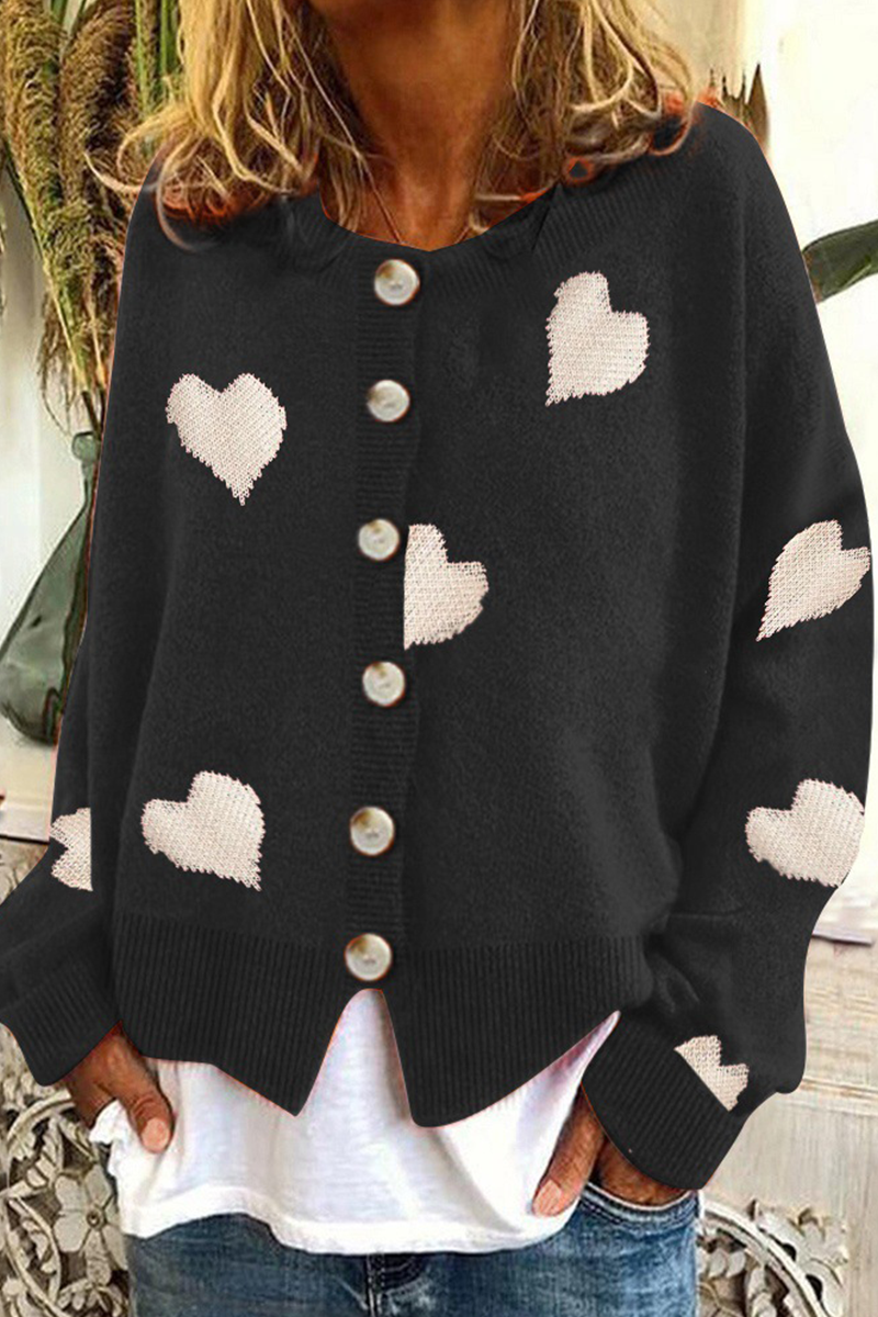 Casual Print Buckle  Contrast O Neck Tops