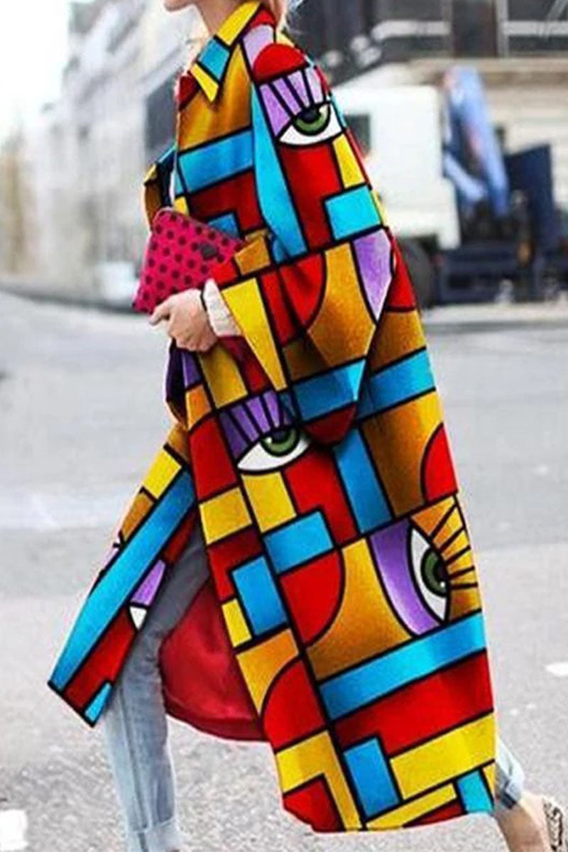 Prendas de abrigo con cuello vuelto, estampado de camuflaje urbano y patchwork (12 colores)