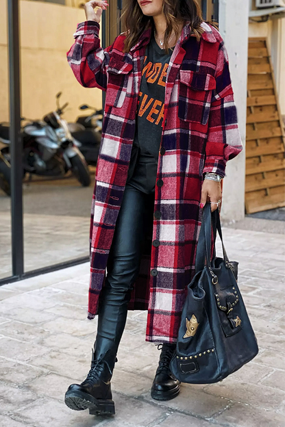 Camisa de cuello con botones y bolsillo a cuadros, informal, de moda (5 colores)