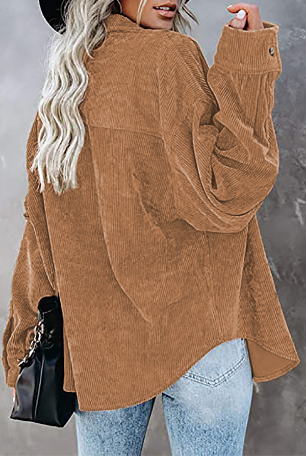 Tops casuales de calle con cuello vuelto y hebilla sólida (16 colores)