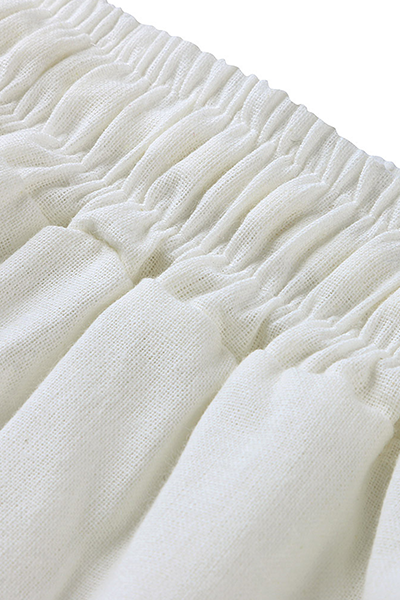 Pantalones casuales de pierna ancha y holgados con parches lisos y frenillo (4 colores)