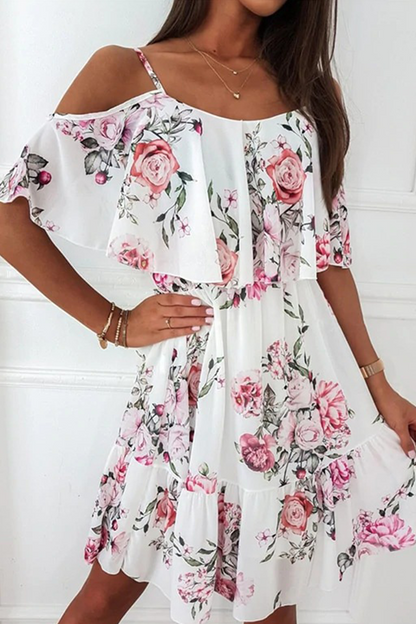 Vestidos con falda pastel y tirantes finos con estampado de patchwork a la moda