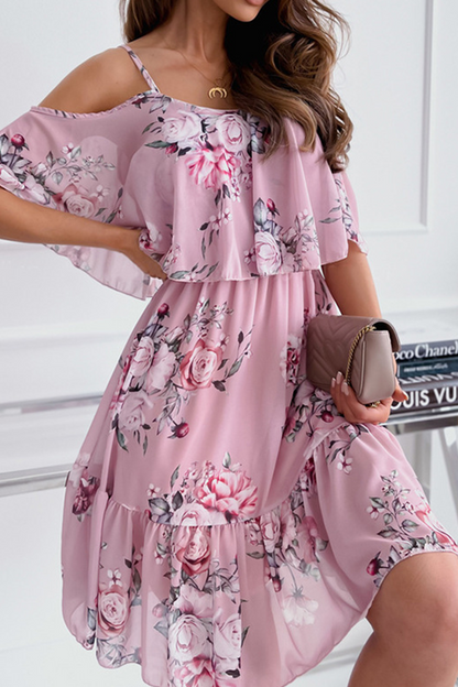 Vestidos con falda pastel y tirantes finos con estampado de patchwork a la moda