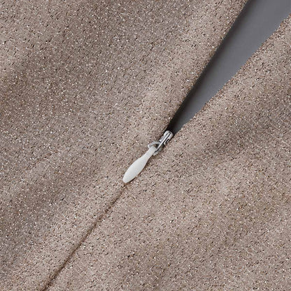 Vestido de noche elegante de moda con cuello en V y pliegues de patchwork liso (4 colores)