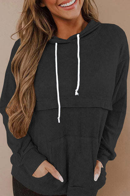 Casual Solid Color O Neck Hoodies(4 Colors)