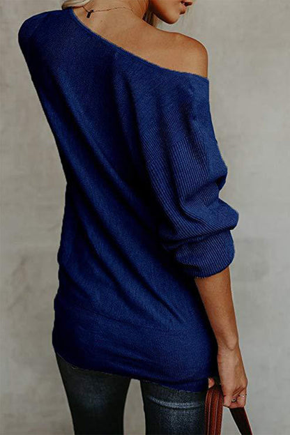 Casual Solid Color Off the Shoulder Tops(5 Colors)