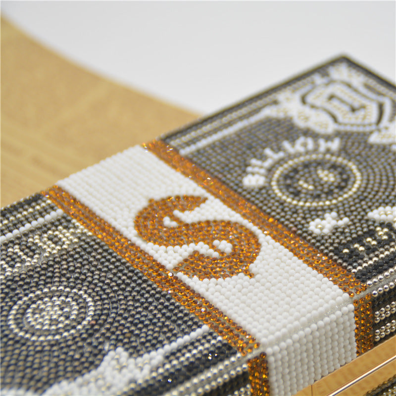 Bolsos casuales de fiesta con cadenas de patchwork y diamantes de imitación