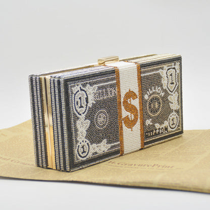 Bolsos casuales de fiesta con cadenas de patchwork y diamantes de imitación