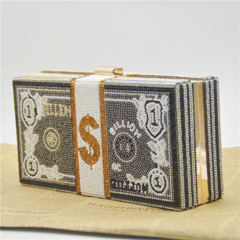 Bolsos casuales de fiesta con cadenas de patchwork y diamantes de imitación