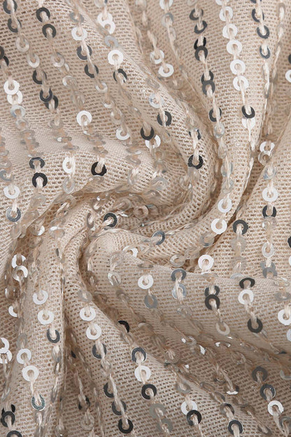 Vestido de una sola pieza con cuello oblicuo, elegante y sexy con lentejuelas lisas (5 colores)