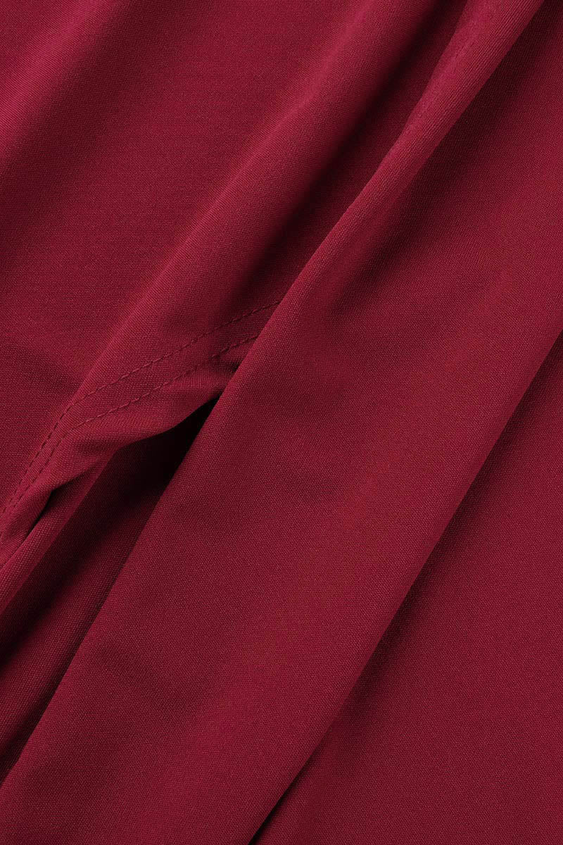 Elegante vestido de noche liso con abertura y escote en V (4 colores)