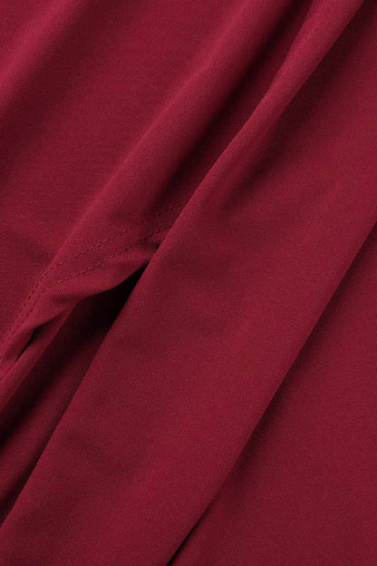 Elegante vestido de noche liso con abertura y escote en V (4 colores)