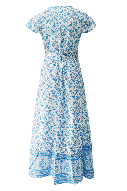 Sexy Elegant Print V Neck A Line Dresses(10 Colors)