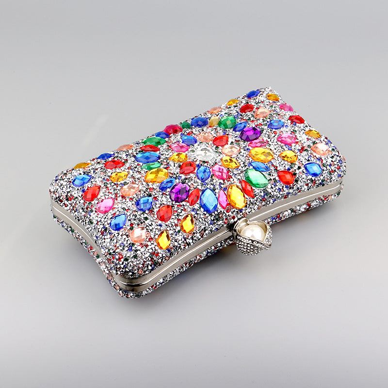 Casual Patchwork Chains Rhinestone Bags