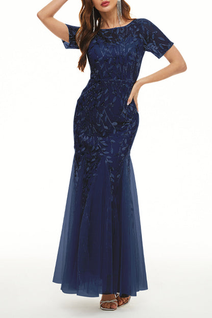 Celebrities Elegant Patchwork Sequins O Neck Evening Dress Dresses(11 Colors)