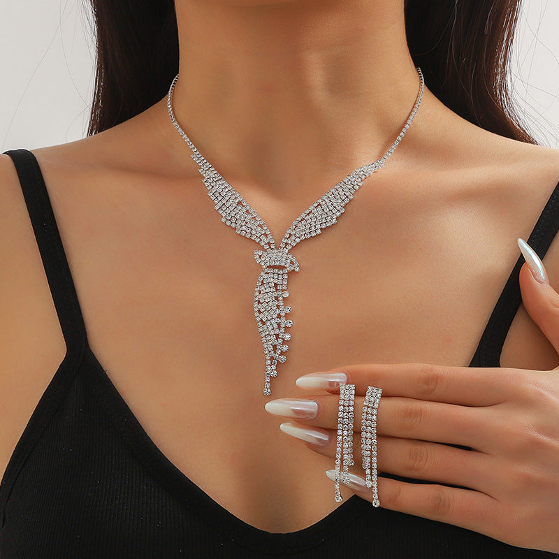 Elegante y sencilla combinación de patchwork liso (con collares y pendientes)