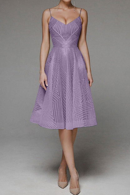 Vestido sexy formal de escote en V liso con tirantes (8 colores)