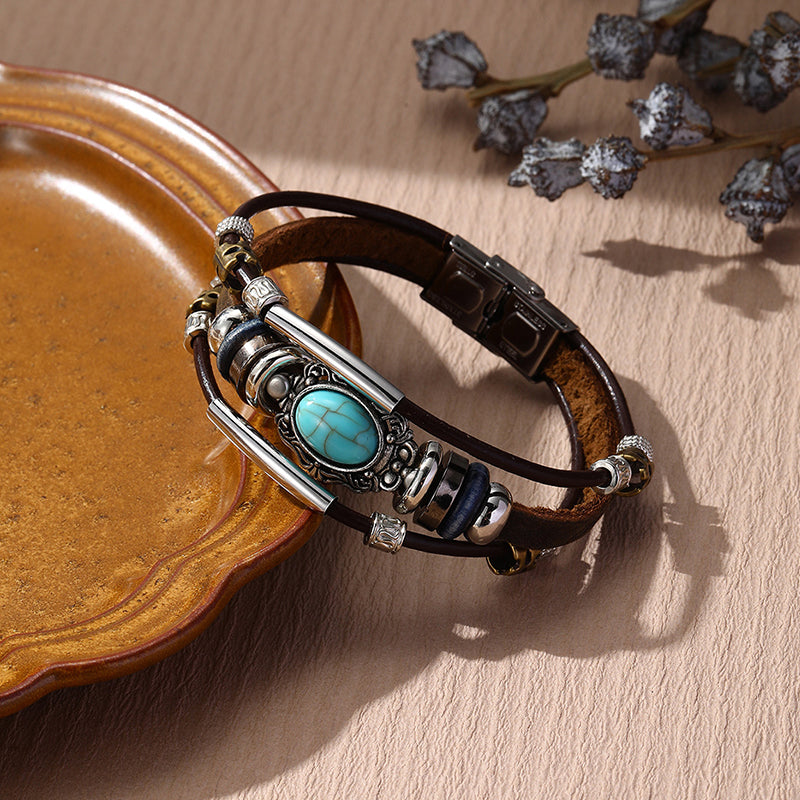 Pulseras casuales de contraste con bloques de colores urbanos