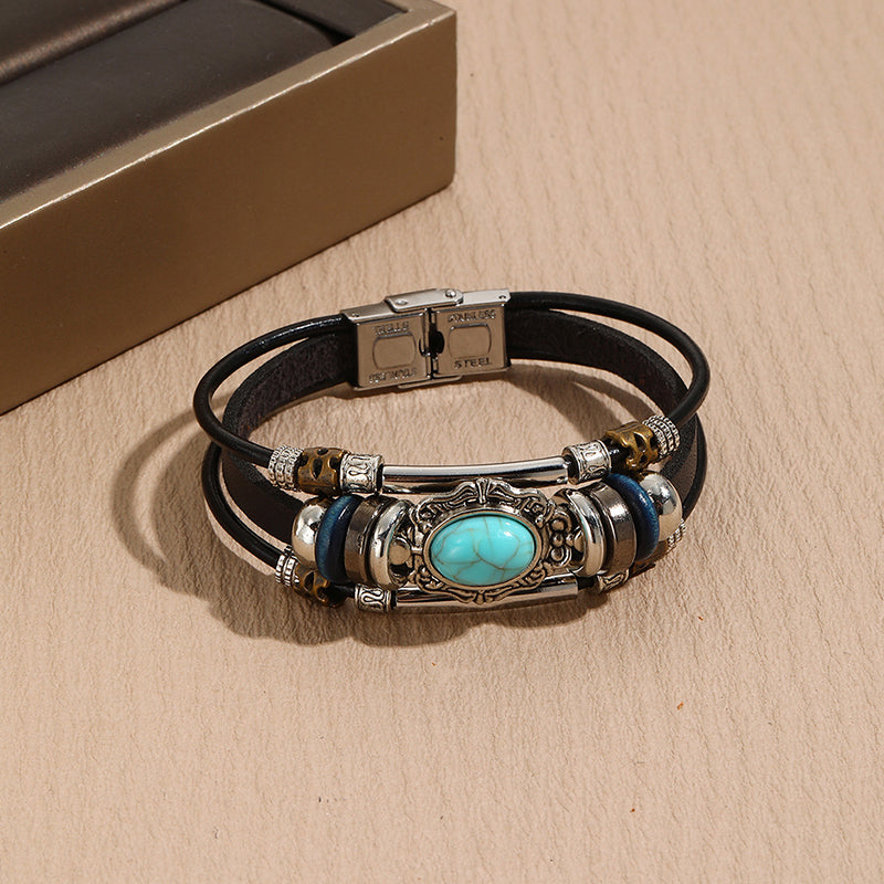 Pulseras casuales de contraste con bloques de colores urbanos