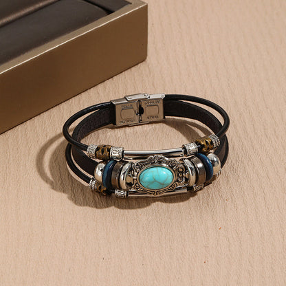 Pulseras casuales de contraste con bloques de colores urbanos