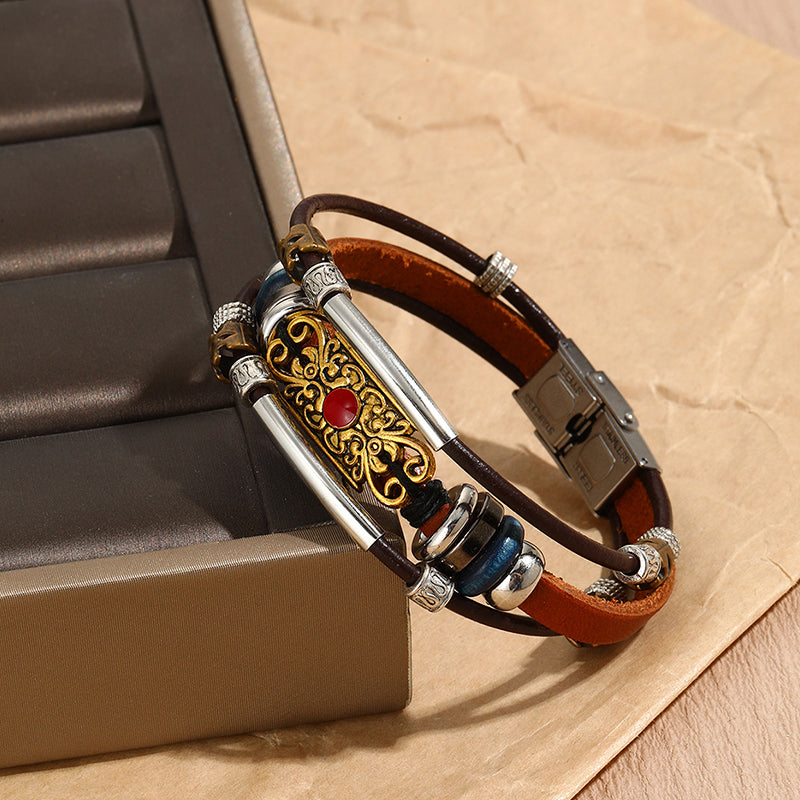 Pulseras casuales de contraste con bloques de colores urbanos