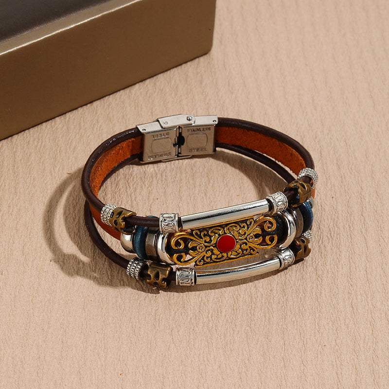 Pulseras casuales de contraste con bloques de colores urbanos