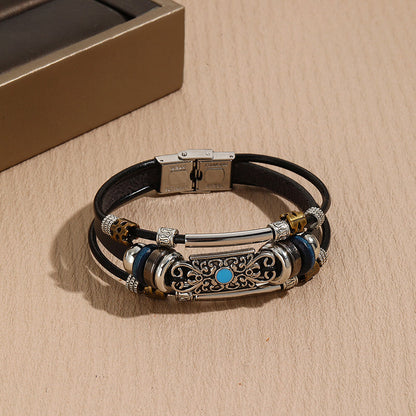 Pulseras casuales de contraste con bloques de colores urbanos