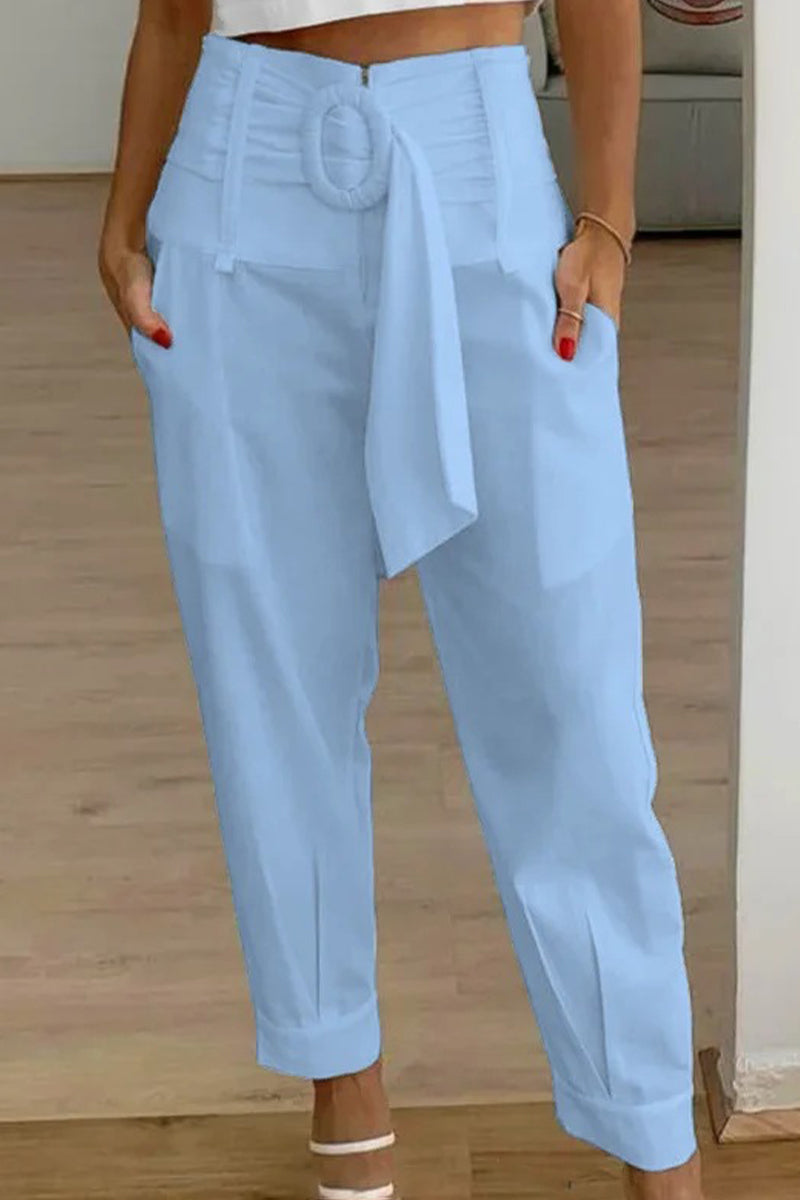 Pantalones Harlan de cintura media holgados con estampado de bolsillos y patchwork (10 colores)