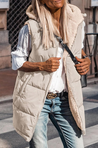 Tops casuales con cuello y capucha de patchwork sólido (6 colores)