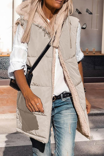 Tops casuales con cuello y capucha de patchwork sólido (6 colores)