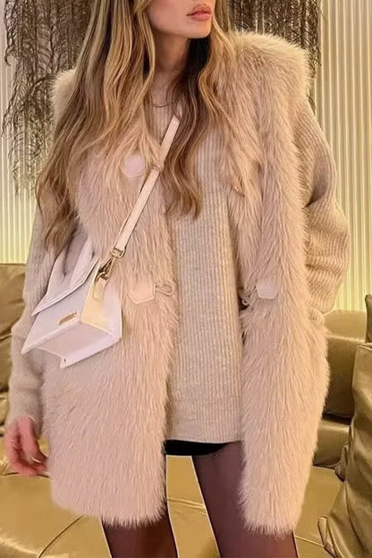 Tops casuales sencillos con cuello en V, botones y bolsillos lisos