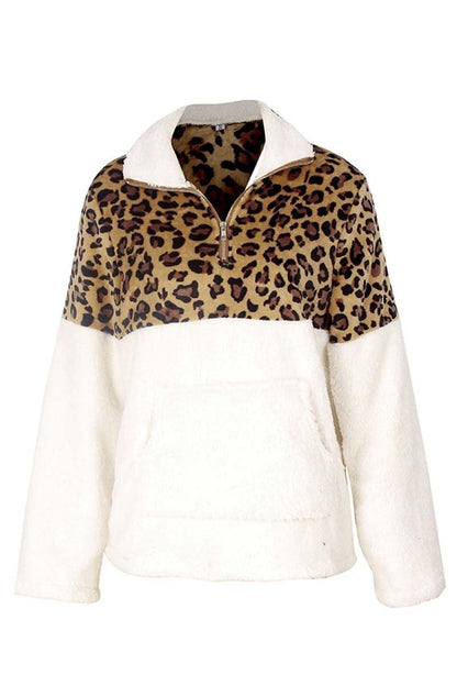 Leopard Stitching Tops