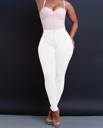 Slim-Fit Mid-Rise Trousers