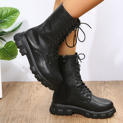 Casual Patchwork Frenulum Round Keep Warm Comfortable Out Door Shoes