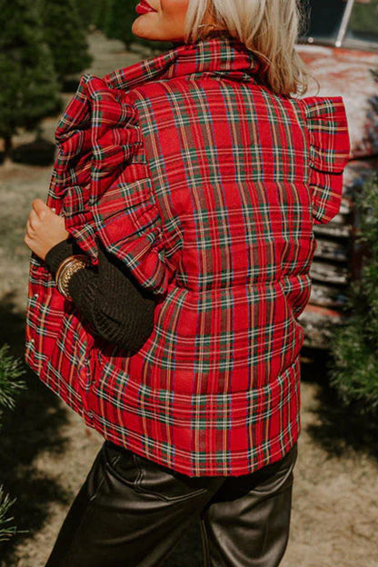 Chalecos casuales con hebillas a cuadros