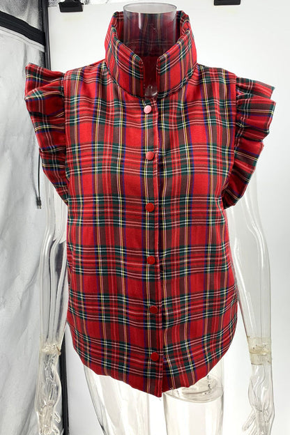 Chalecos casuales con hebillas a cuadros