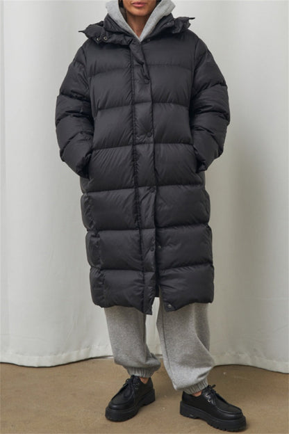 Prendas de abrigo informales con cuello y capucha de patchwork liso (3 colores)