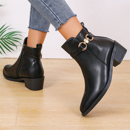 Zapatos casuales de patchwork con punta, cómodos y para exteriores (altura del tacón: 5 cm)