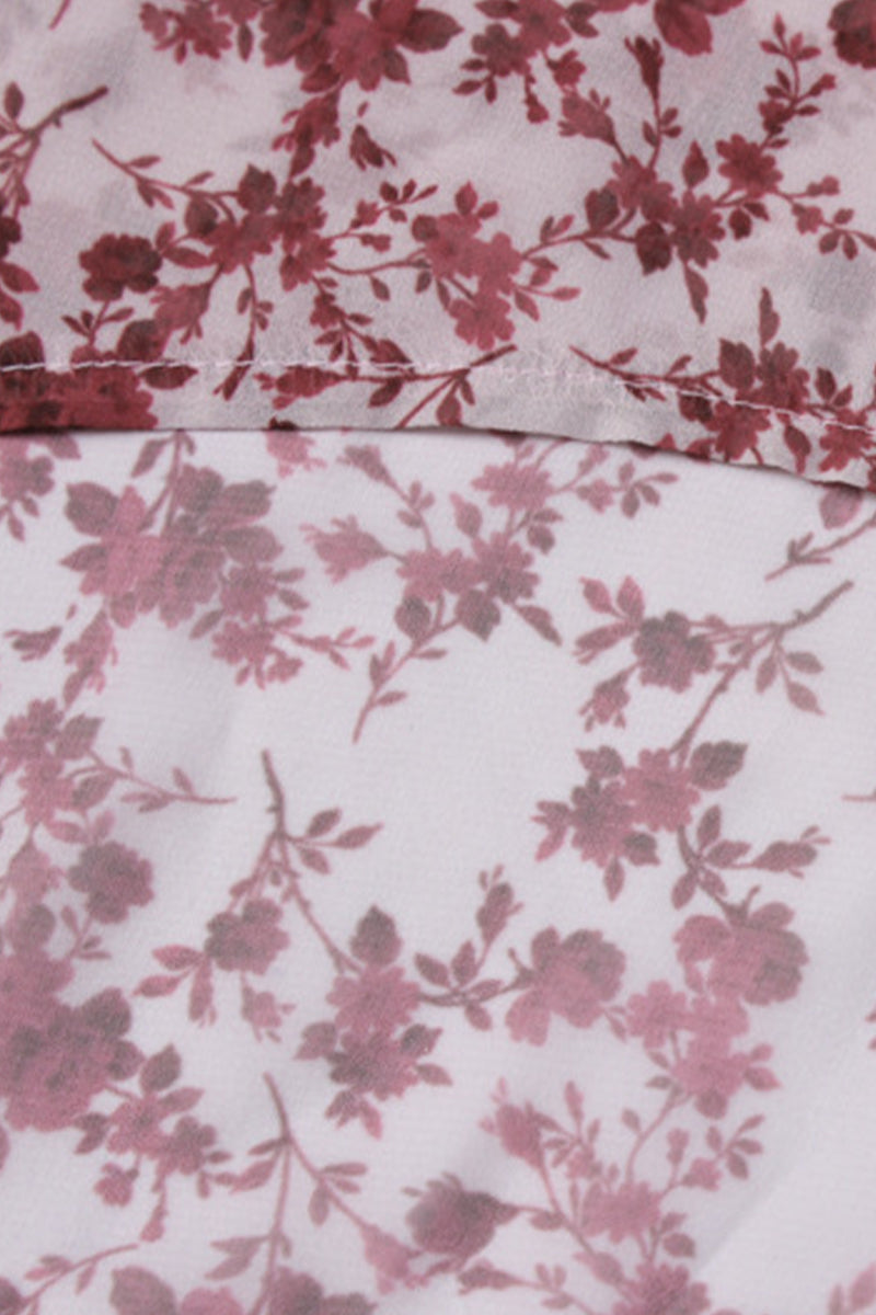 Vestidos sexis con escote en V, abertura y espalda descubierta con estampado floral