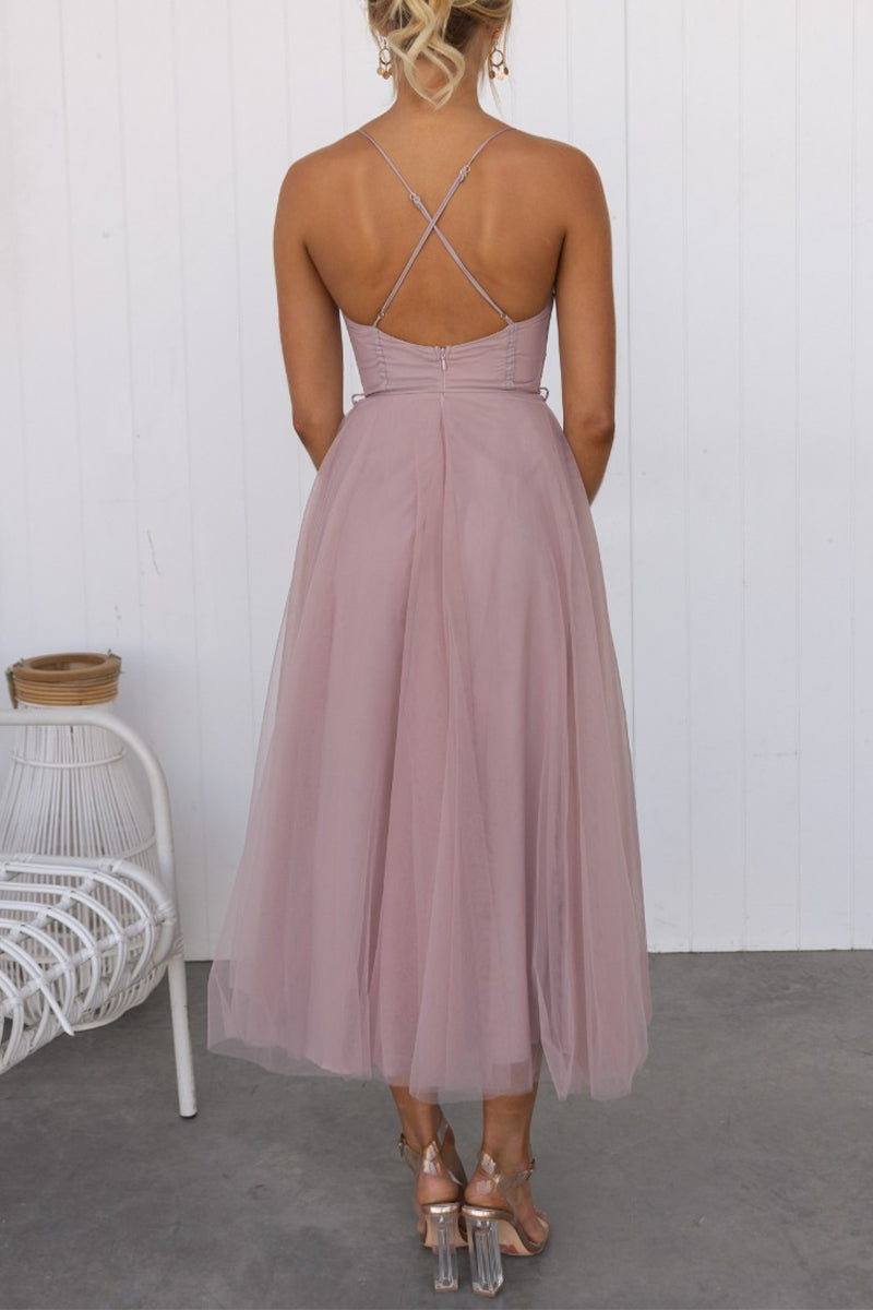 Vestidos de princesa sexys de malla sólida (3 colores)