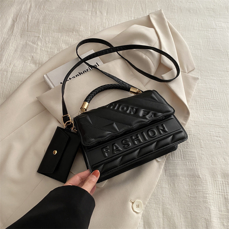 Bolsos casuales y sencillos con diseño de patchwork y letras (5 colores)