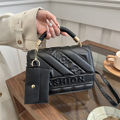 Bolsos casuales y sencillos con diseño de patchwork y letras (5 colores)