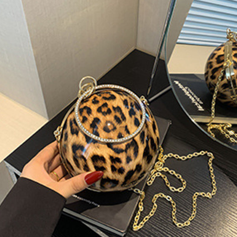 Casual Leopard Patchwork Chains Bags(3 Colors)