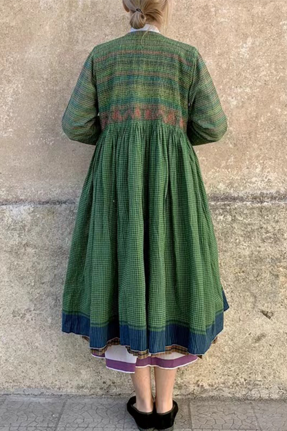 Tops casuales de cuello redondo a cuadros