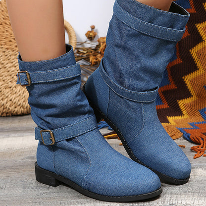 Zapatos casuales de patchwork redondos y cómodos para exteriores